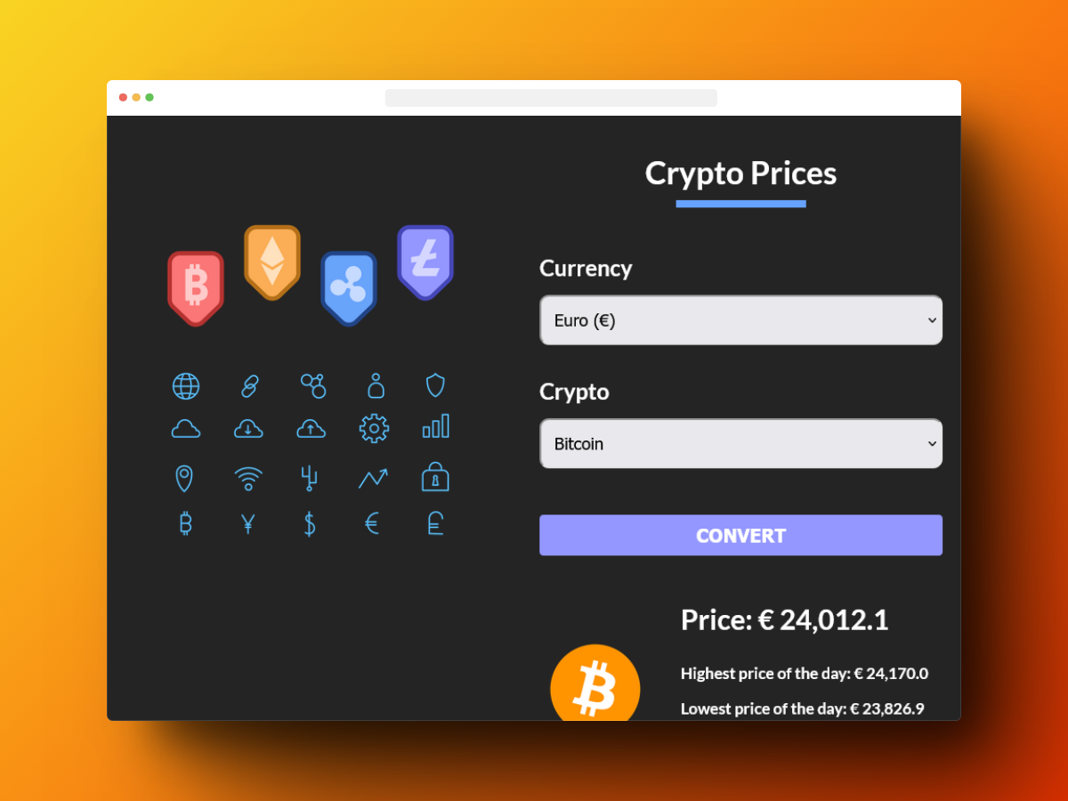 Screenshot of Crypto Prices